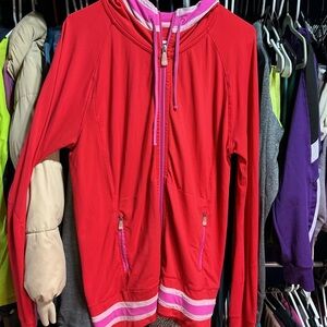 ALO Yoga Scarlet Jacket with Rose Highlights